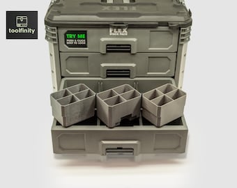 Set of 3 bins for FLEX STACK PACK  3-Drawer Toolbox