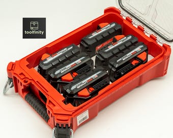 Milwaukee PACKOUT Compatible M18 Battery Holder Rack Tray Insert Storage