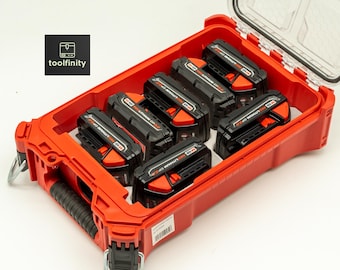 Milwaukee PACKOUT M18 Battery Holder Rack Tray Insert Storage
