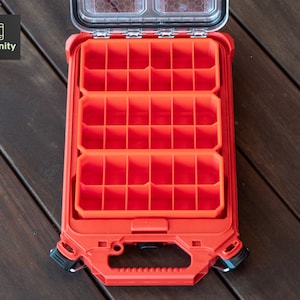 Set von 3 Kleinteilen Behälter für Low Profile Milwaukee PACKOUT Organizer Werkzeug box 12 Fach Schrauben