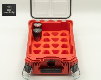 Milwaukee PACKOUT M12 Battery Holder Rack Tray Insert Storage