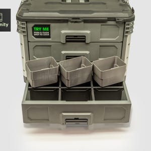 Set of 3 bins for FLEX STACK PACK  3-Drawer Toolbox