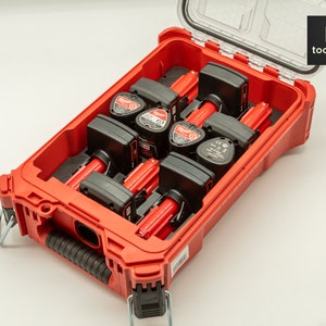 Milwaukee PACKOUT M12 Uchwyt na baterie Tacka Wkładana Przechowywanie