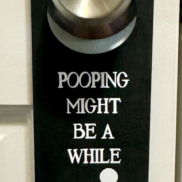 Pooping Door Hanger