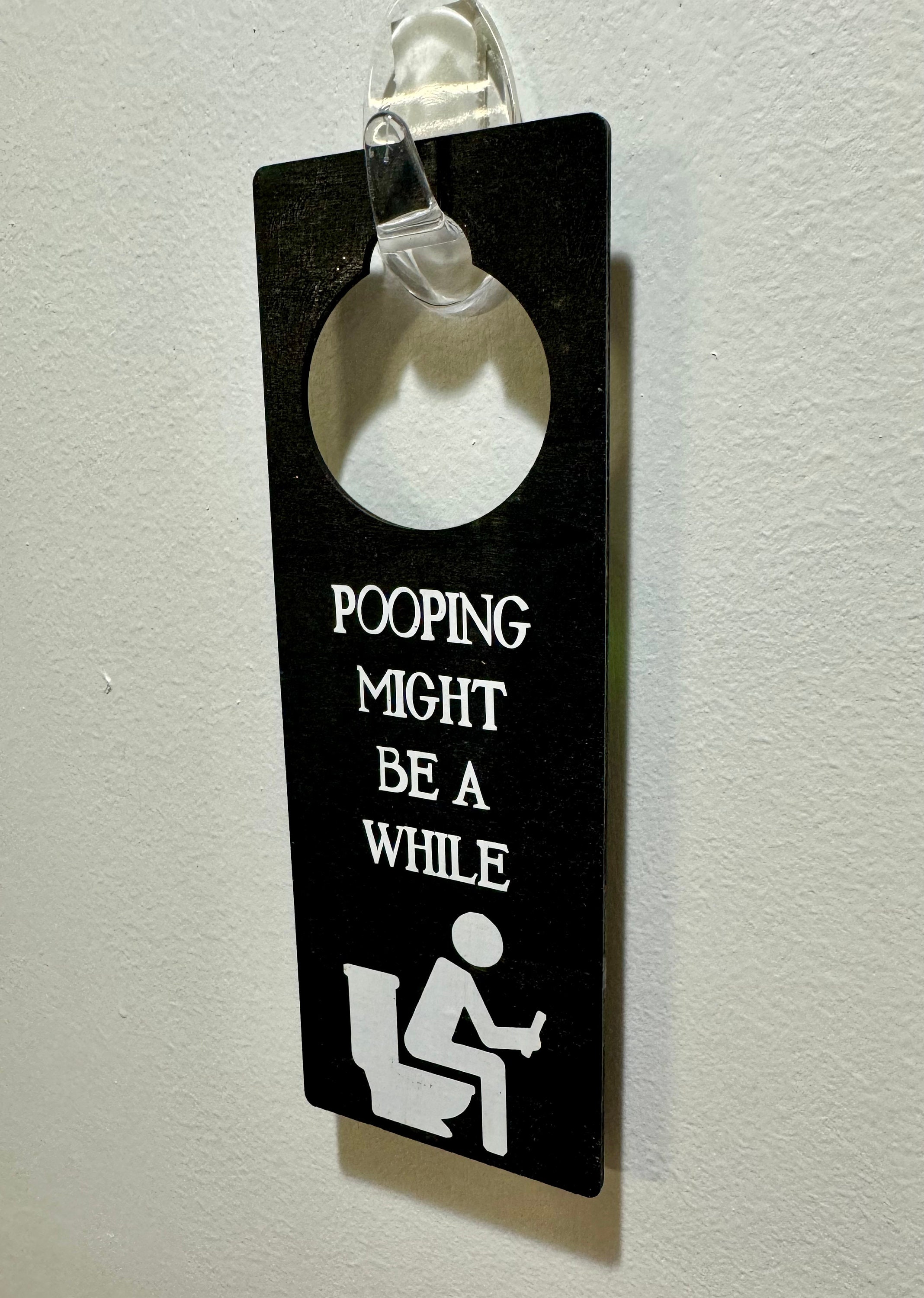 Pooping Door Hanger Etsy