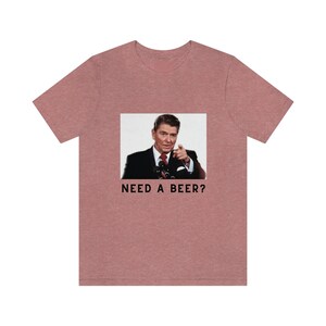 Beer Shirt, Ronald Reagan T-shirt, Patriot Tee, Backyard Grilling present