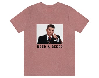 Beer Shirt, Ronald Reagan T-shirt, Patriot Tee, Backyard Grilling present