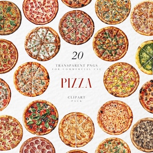 Aquarelle pizza des cliparts, des cliparts de tranche de pizza, des cliparts de boîte à pizzas de fête, des cliparts de magasin de pizzas italiennes, des fast-foods, au Format PNG pour un usage Commercial
