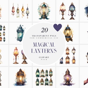 Aquarel magische lantaarn clipart, magische lantaarns clipart, magische fantasie lantaarn, grillige lantaarn, transparante PNG-kunst, commercieel gebruik