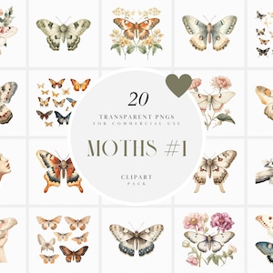 Aquarell Pastell Motte Clipart, Fliegende Pastell Motte Clipart, Waldinsekten Clipart, Illustration, Transparente PNG Grafik, kommerzielle Nutzung