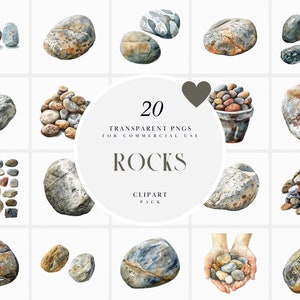 Aquarelle rochers Clipart, Clipart de forme irrégulière, tas de rochers, amateur de plein air, randonnée, bord de mer, graphique PNG Transparent, usage Commercial
