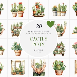 Aquarell Kaktus Topf Clipart, Kaktus Topf Clipart, Kaktus Hauspflanze im Topf Clipart, Macramé Pflanzer Clipart, transparente PNG kommerzielle Nutzung