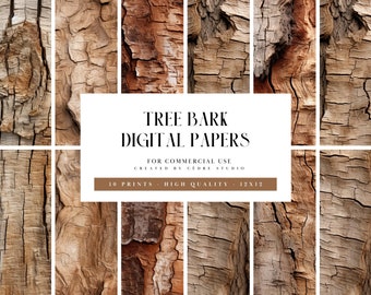 Brown Tree Bark Digital Papers, Bark Wood Digital Patterns, Bark Log Bark Digital Wallpapers, Bark Texture Background, Bark Seamless Pattern
