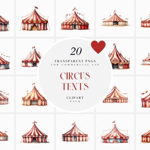 Imágenes prediseñadas de carpa de circo de acuarela, imágenes prediseñadas de carpas de circo, imágenes prediseñadas de carpa de carnaval, imágenes prediseñadas de circo en movimiento, ilustración gráfica PNG, uso comercial