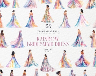 rainbow bridesmaid dresses 8 Best Dress Palettes for an Eccentric Wedding Polyester Applicable 22 Rainbow Pastel Bridesmaid Dress