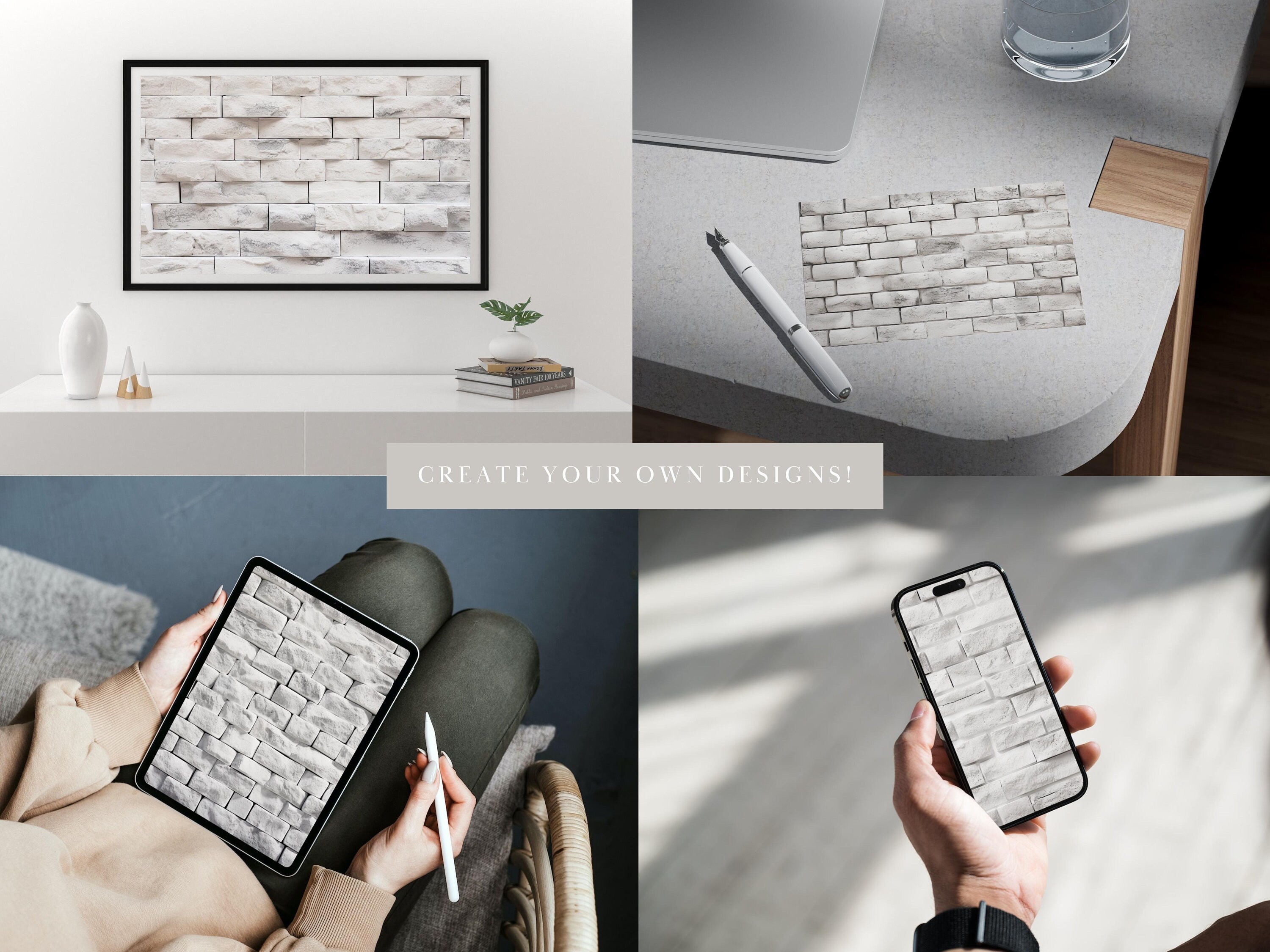 White Brick Wall Digital Papers White Brick Digital Patterns - Etsy