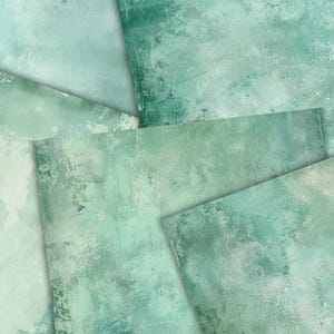 Pastel Turquoise Digital Textures, Watercolor Paper Digital Papers ...