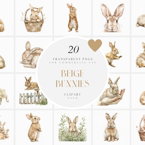 Aquarell Beige Häschen Clipart, süsses Beige Häschen Clipart, Springen, Entzückend, Wald, Tiere, Wildtiere, Transparente PNG, kommerzielle Nutzung