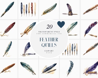 Imágenes prediseñadas de pluma de acuarela, imágenes prediseñadas de plumas vintage, imágenes prediseñadas de pluma de escritura de tintero, impresión PNG transparente, uso comercial