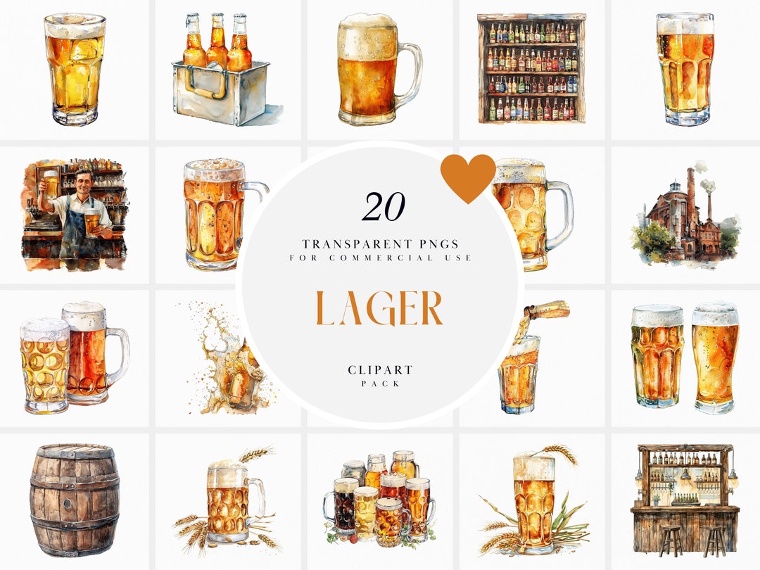 Watercolor Cold Lager Clipart, Cold Lagers Drinks, Pub Drinking, Lager  Glass Can, Lager Bottle Cooler, Beer, Transparent PNG, Commercial Use - Etsy, image size:1080x810