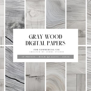 Papeles digitales de madera gris, patrones digitales de madera gris, fondos de pantalla digitales de madera de fresno, patrón sin costuras de fondo de textura de madera gris