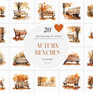 Clipart di panca in legno autunnale dell'acquerello, Clipart di panca in legno autunnale, Clipart di foglie autunnali, Clipart di foglie autunnali, formato PNG per uso commerciale