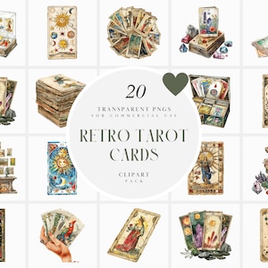 Cartas de Tarô Retro Aquarela Clipart, Cartomante, O Cavaleiro, Arcanos Menores Maiores, Elementos Mágicos, Gráfico PNG Transparente, Uso Comercial