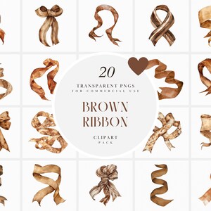 Brown Ribbon Texture Watercolor Brown Ribbon Clipart, Brown Ribbons Clipart, Decorative ...