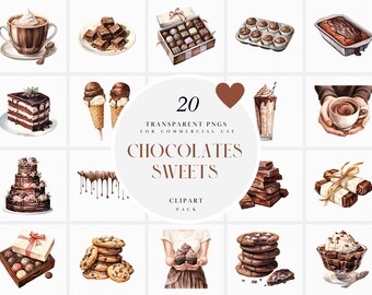 水彩チョコレートスイーツ クリップアート、チョコレート デザート クリップアート、チョコレート クリップアート、キャンディ チョコレート バー PNG 形式、商用利用可。