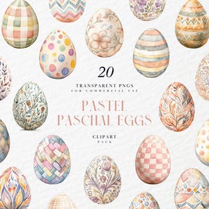 Imágenes prediseñadas de huevos pascuales en acuarela pastel, huevos pintados a mano, huevo de Pascua, cristianismo, católico, Pascua, PNG transparente, uso comercial