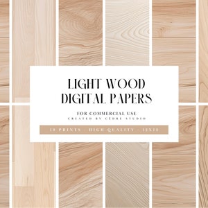 Papeles digitales de madera clara, patrones digitales de madera beige, fondos de pantalla digitales de madera clara, fondo de textura de madera beige patrón sin costuras de madera