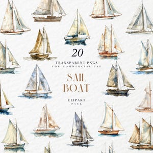 Aquarell Segelboot Clipart, rustikales Fischerboot, Wasserabenteuer, Segelboot, Ozean, Auf See, Bootfahren, transparente PNG, kommerzielle Nutzung