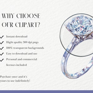 Watercolor Diamond Rings Clipart, Sparkling Shinny Rings Clipart ...