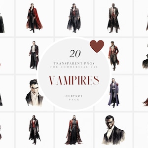 Aquarell Vampir Mann Clipart, Gentlemens Mens Vampir Kostüm Clipart, Halloween Party Clipart, transparente PNG Grafiken, kommerzielle Nutzung