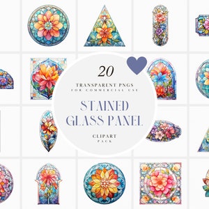 Aquarel kleurrijke gebrandschilderd glas clipart, mooi design, circulair, vierkant, rechthoek, venster, transparante PNG-graphics, commercieel gebruik