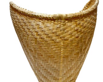 Cesta de mimbre grande para cocinar arroz glutinoso al vapor