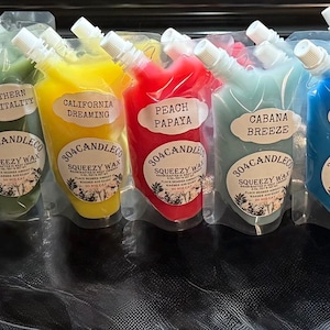 8 Oz Pouch-Highly Fragrant Squeezy Gel Wax New Scents Available Now!