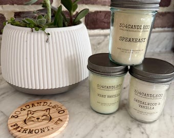Bougie en bocal transparent de 8 oz *choisissez votre parfum* Nouveaux parfums maintenant disponibles