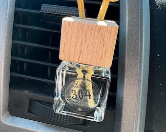 Désodorisant esthétique naturel pour diffuseur de voiture en bois et en verre * Parfum à vous de choisir * De nouveaux parfums frais maintenant disponibles