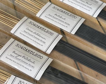 Bâtonnets d'encens trempés à la main * 10 bâtons par sac * Choisissez votre parfum Patchouli Nag Champa