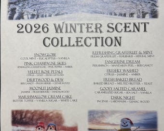 Squeezable Wax Melts *Simple To Use, Strong Scents* Winter Collection