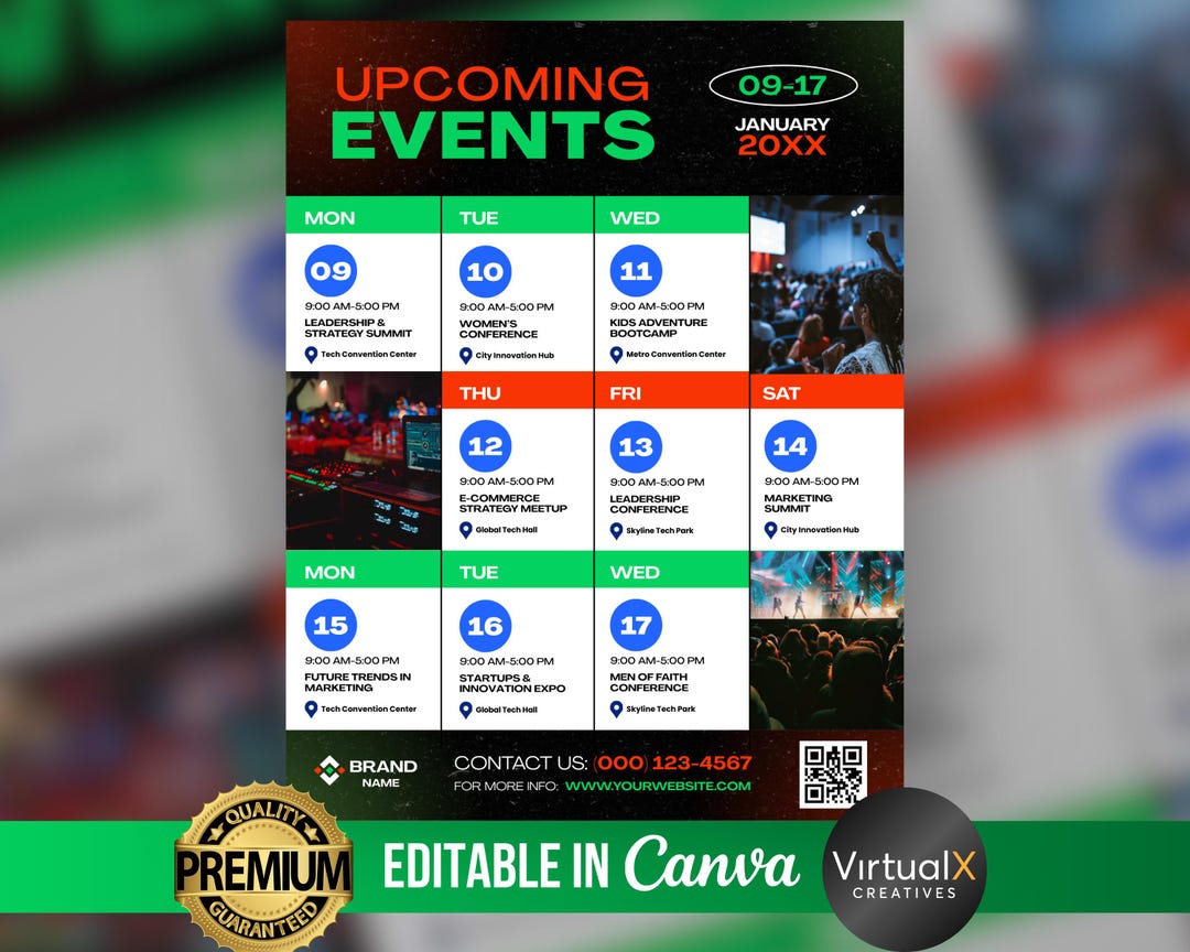 Program Events Flyer Infromative Upcoming Events Schedule Flyer, Conference Newsletter Template, Agenda ...