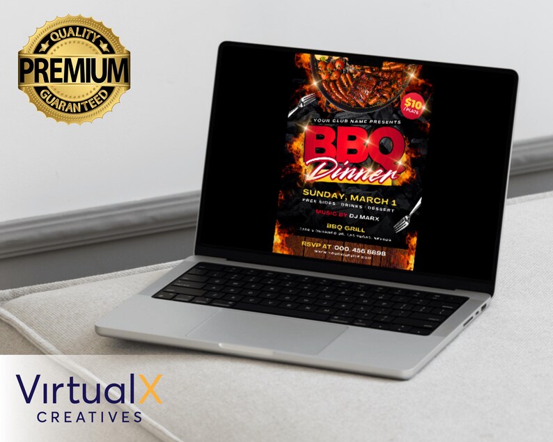 BBQ Dinner Flyer, Barbecue Party, Restaurant Cookout Flyer, BBQ ...