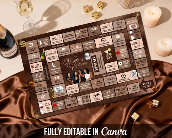 Waiting to Exhale Drinking Board Game | Ladies Night | Women Empowerment Party | Self Care Event | 90s Movie | Truth or Dare Printable
