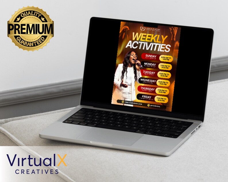 Church Weekly Events Flyer, Ministry Calendar Planner, Upcoming ...