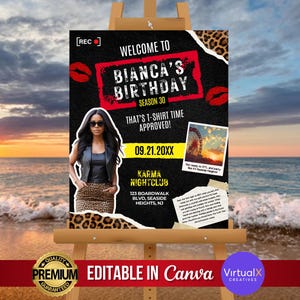 Jersey Shore Birthday Party Welcome Sign, Jersey Shore Bday Signage, Jersey Shore Bachelorette Party Backdrop, DIY Template, 2000s Template