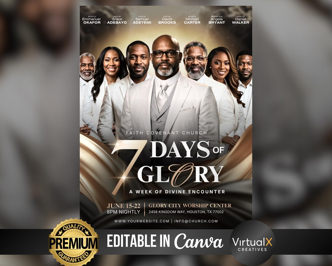 7 Days of Glory Prayer & Fasting Revival Flyer | Holy Consecration ...
