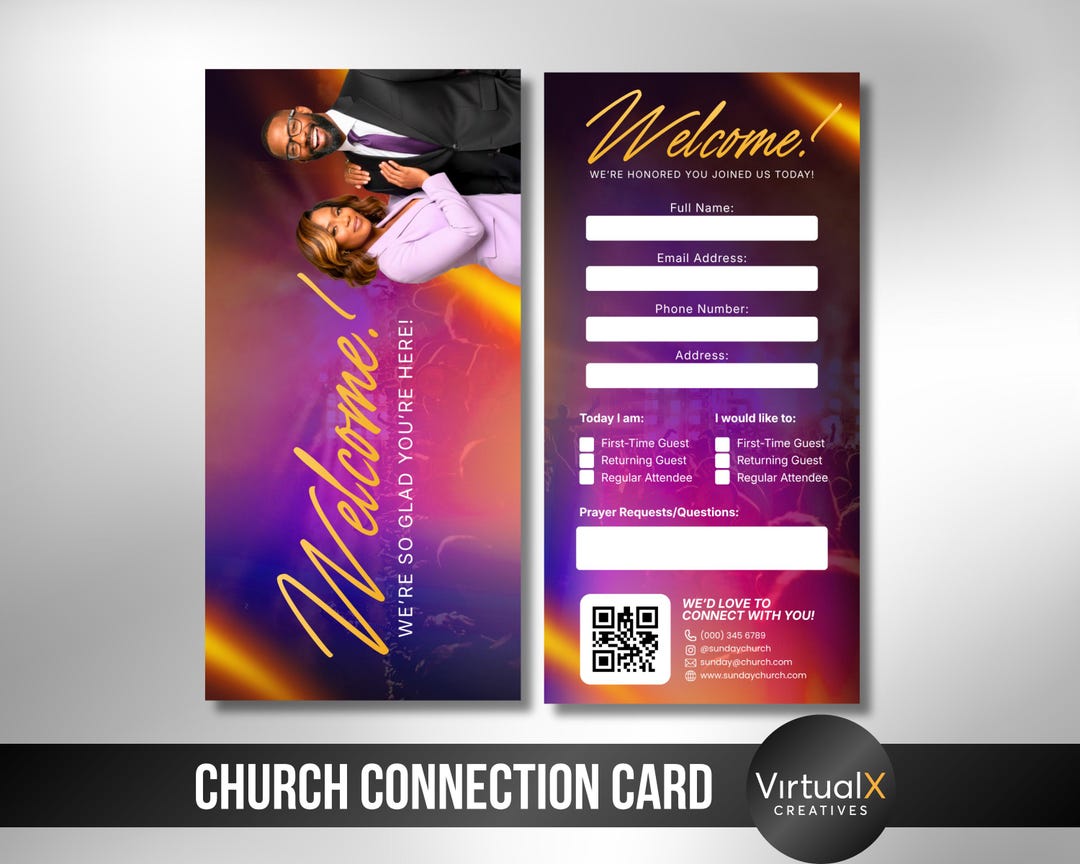 Church Connection Card, Join Us Church, Connection Cards, Welcome ...