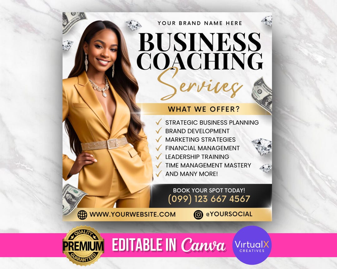 Business Coach Flyer, Consultation Flyer, Entrepreneur Flyer, Workshop ...