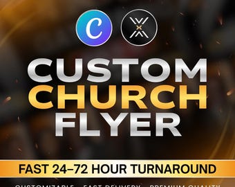 Design personalizzato per volantini di eventi ecclesiastici / Grafica personalizzata per il ministero / Completamente modificabile in Canva
